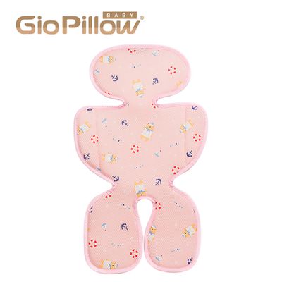 韓國 GIO Pillow - 超透氣推車/汽座座墊-花色款-水手熊粉