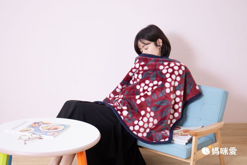 日本代購 - 【SOU·SOU】日本製質感保暖毛毯-黑白花 (70x100cm)