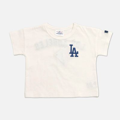 日本 Chil2 - MLB聯名 純棉短袖上衣-洛杉磯道奇-白