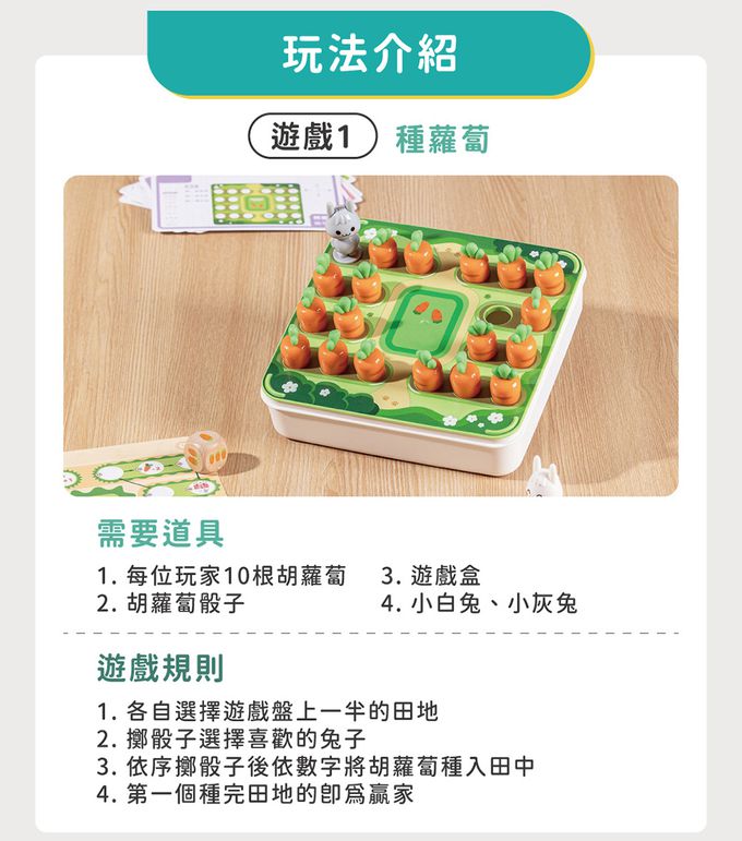 HolaLand 歡樂島 - 兔子拔蘿蔔_親子桌遊