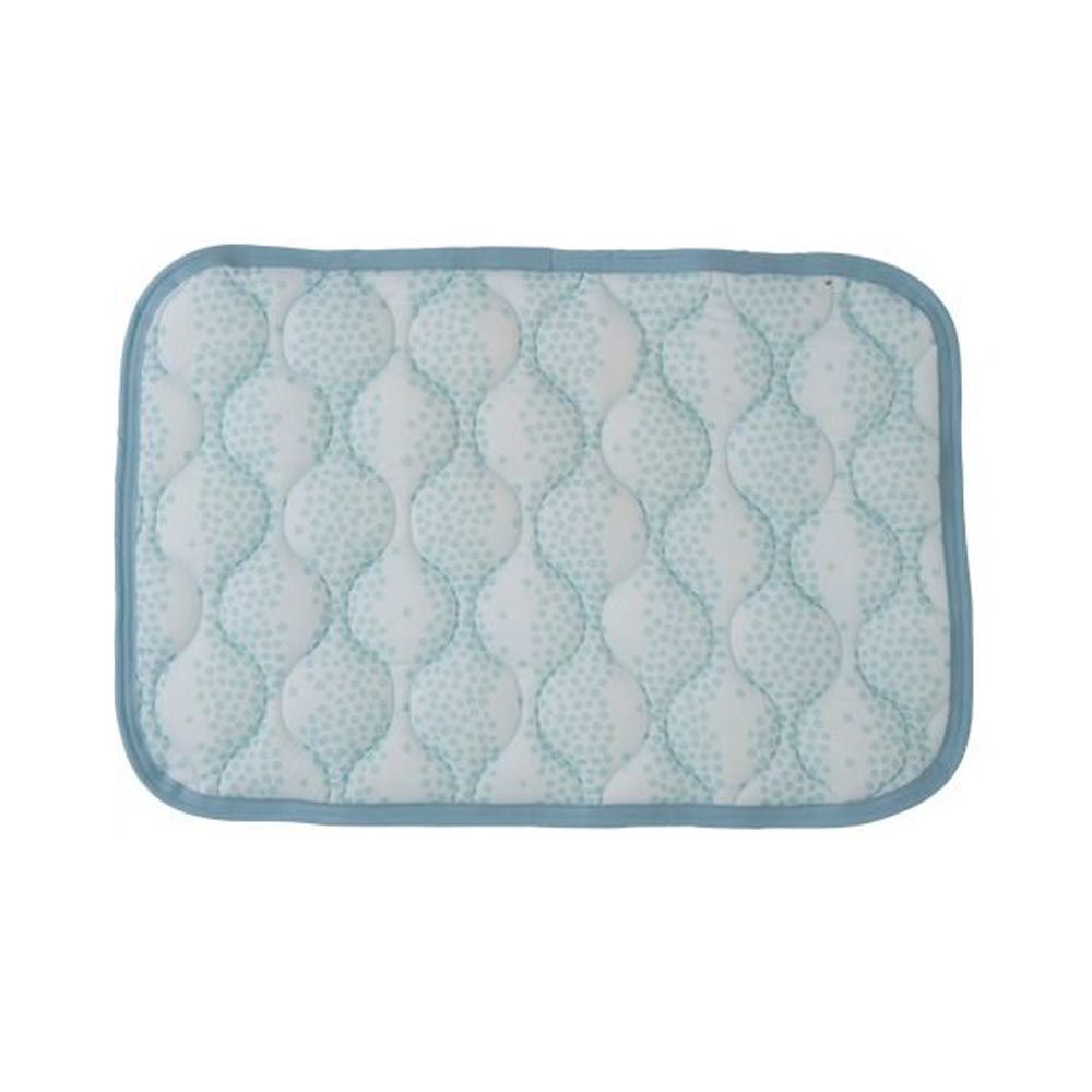 日本小泉 - 節電對策 接觸涼感枕頭墊/保潔墊-花朵銀河-清爽藍 (43×63cm)