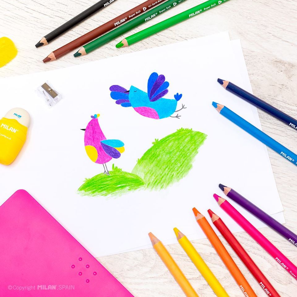MILAN - 學齡前的第一盒色鉛筆_12色(附削筆器)