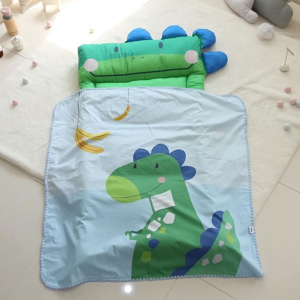 韓國 Teepee - 5CM雙面厚墊兒童睡袋/寢具(無拉鏈)-香蕉小恐龍