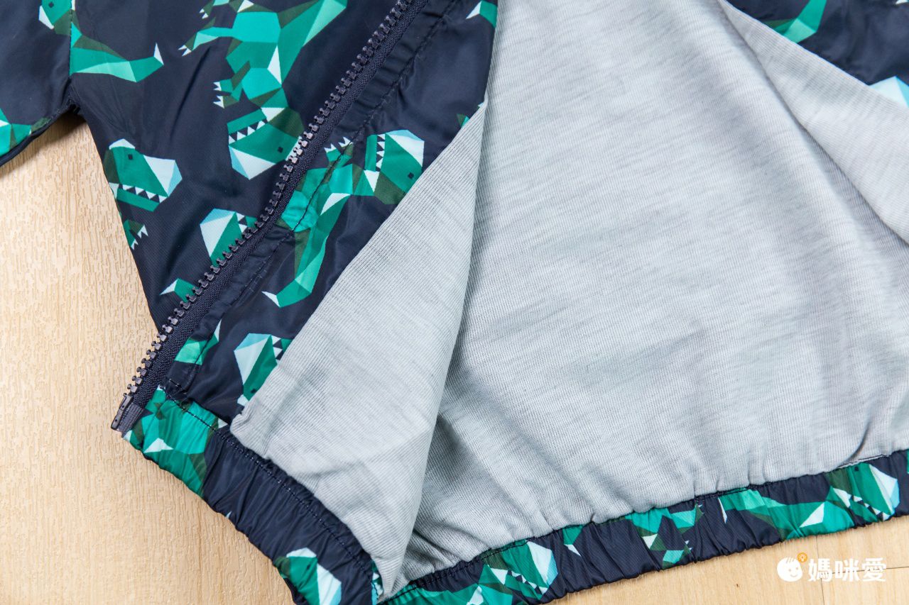 兒童連帽防風外套-星星-藍色