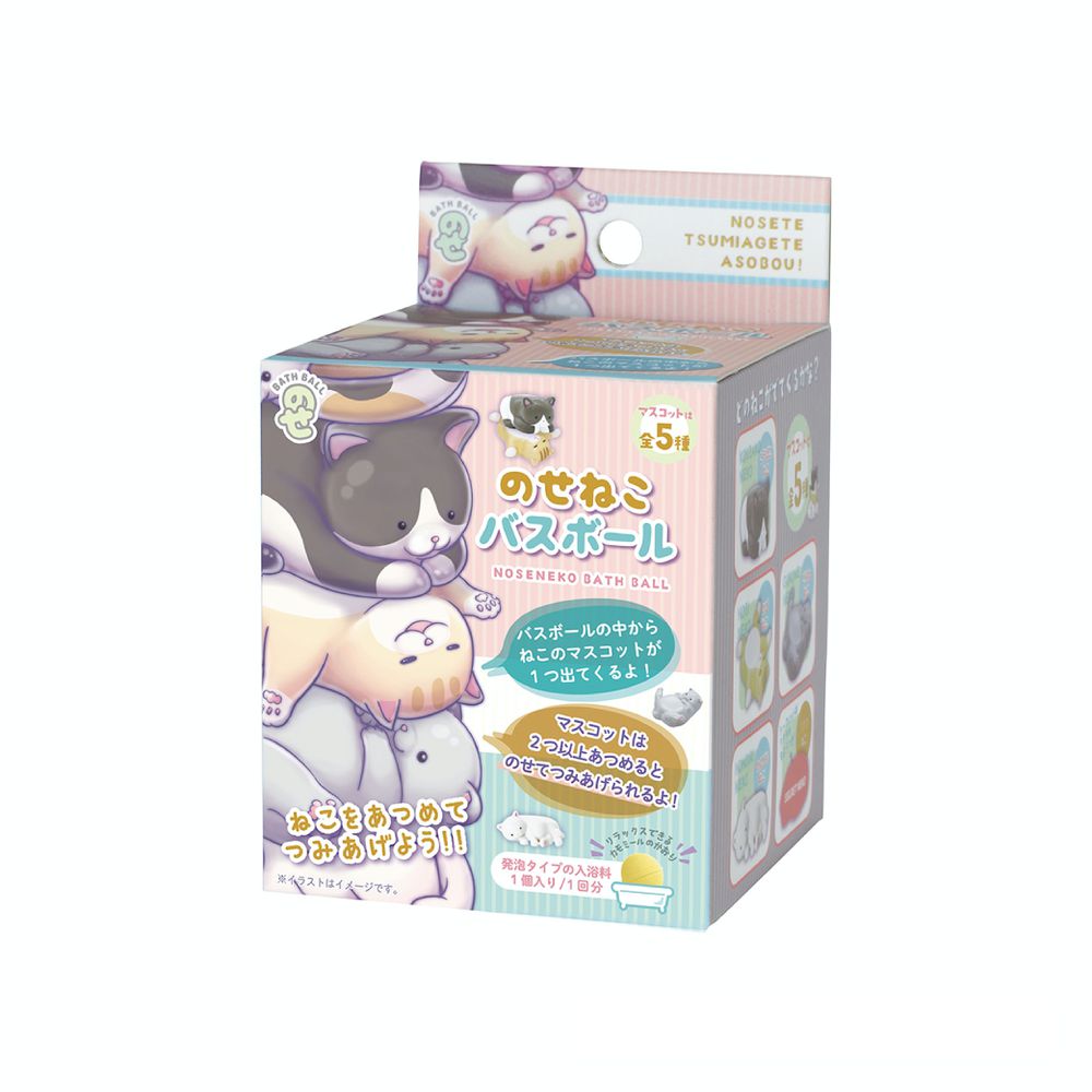 日本 NOL - 慵懶貓咪入浴球(泡澡球)-含貓咪公仔1入(款式隨機)