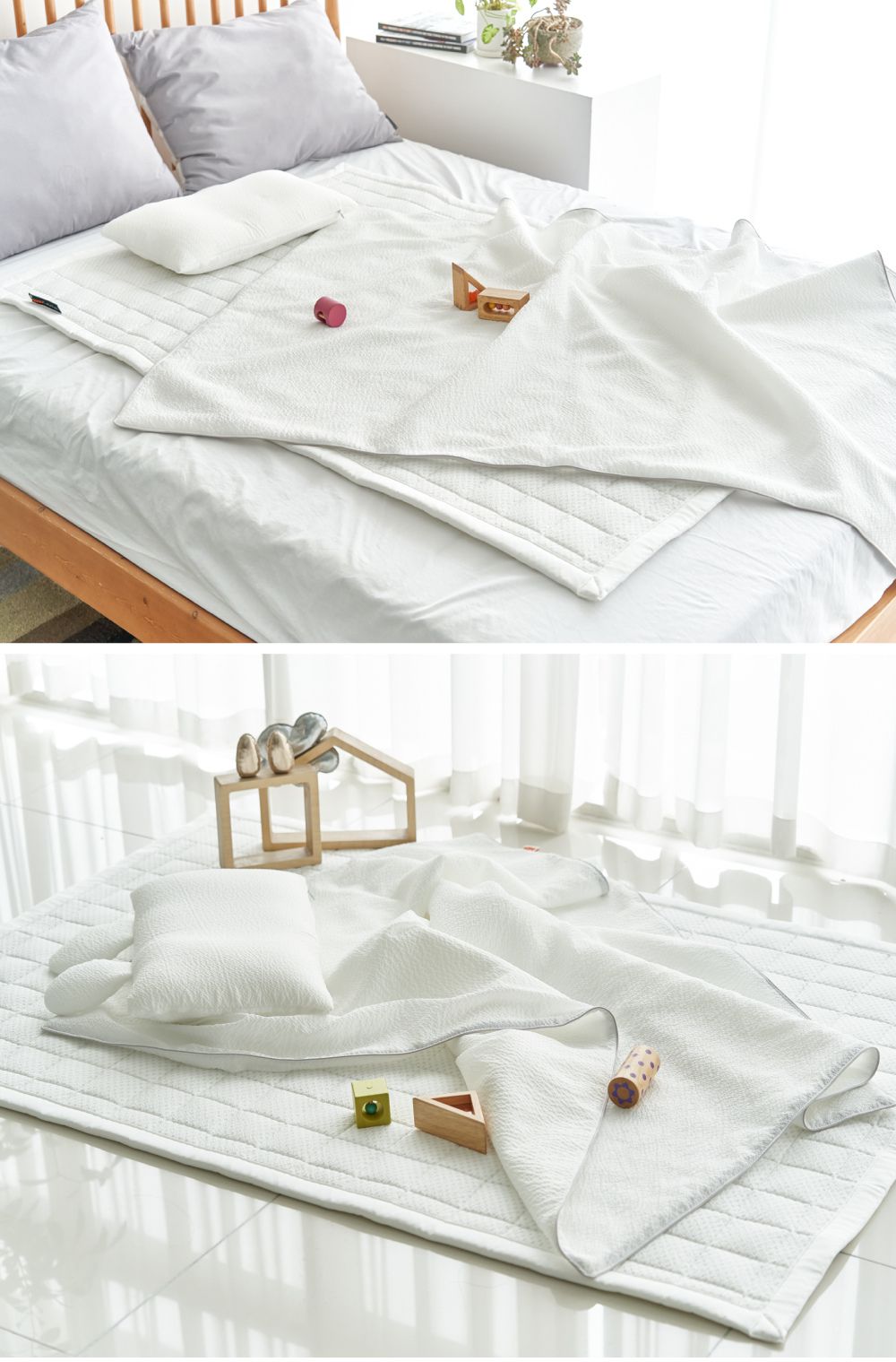 韓國 Hello HiZoo - 3D Aqua Mesh透氣涼感嬰幼兒抗菌防蟎被 ((兒童款W100xL150cm))