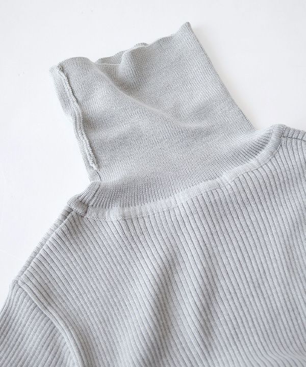 日本 zootie - 舒膚系列 彈性羅紋針織上衣-中高領-黑