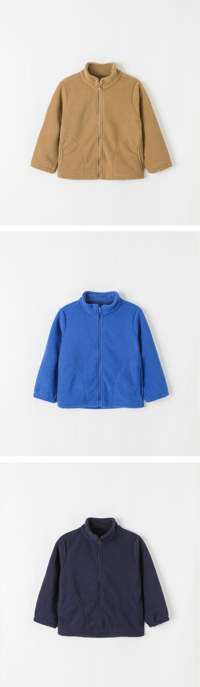 韓國 OZKIZ - 好搭配立領拉鍊搖粒絨外套-亮綠