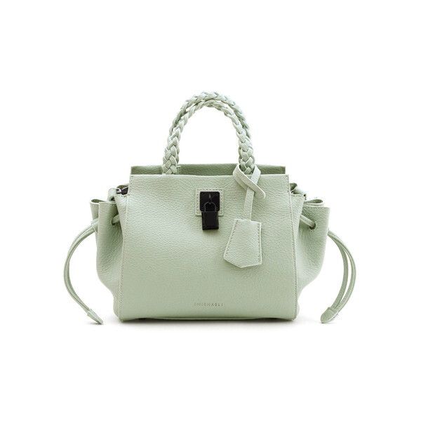 日本 COOCO - 編織提把束口造型小手提包/側背包-波爾多紫 (W20.5*H21*D8cm)