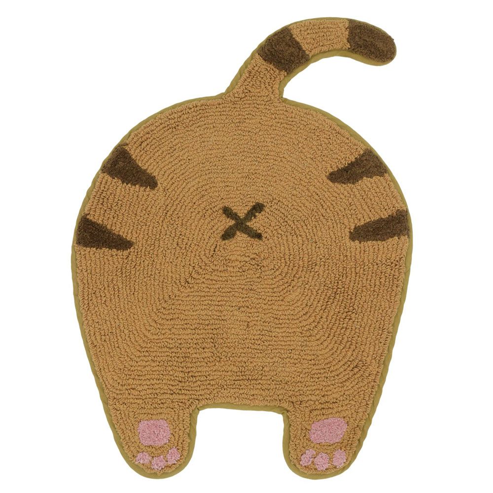 日本 TOMO - 貓咪屁屁肉球腳踏墊-虎斑貓 (約45x59cm)