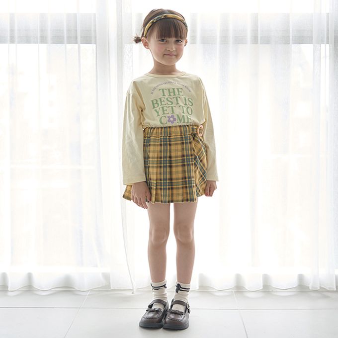 日本 Lycee mine - 純棉不易皺女孩印花長袖上衣-小熊-薄荷綠