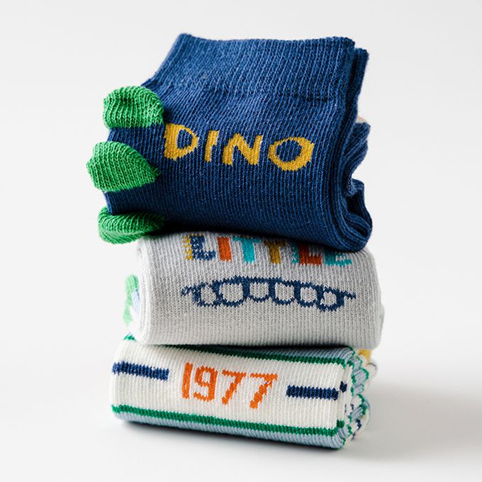 腳ㄚ子 - 幼/兒童棉質中筒襪 童襪 襪子 棉襪 兒童襪-萌龍傳說