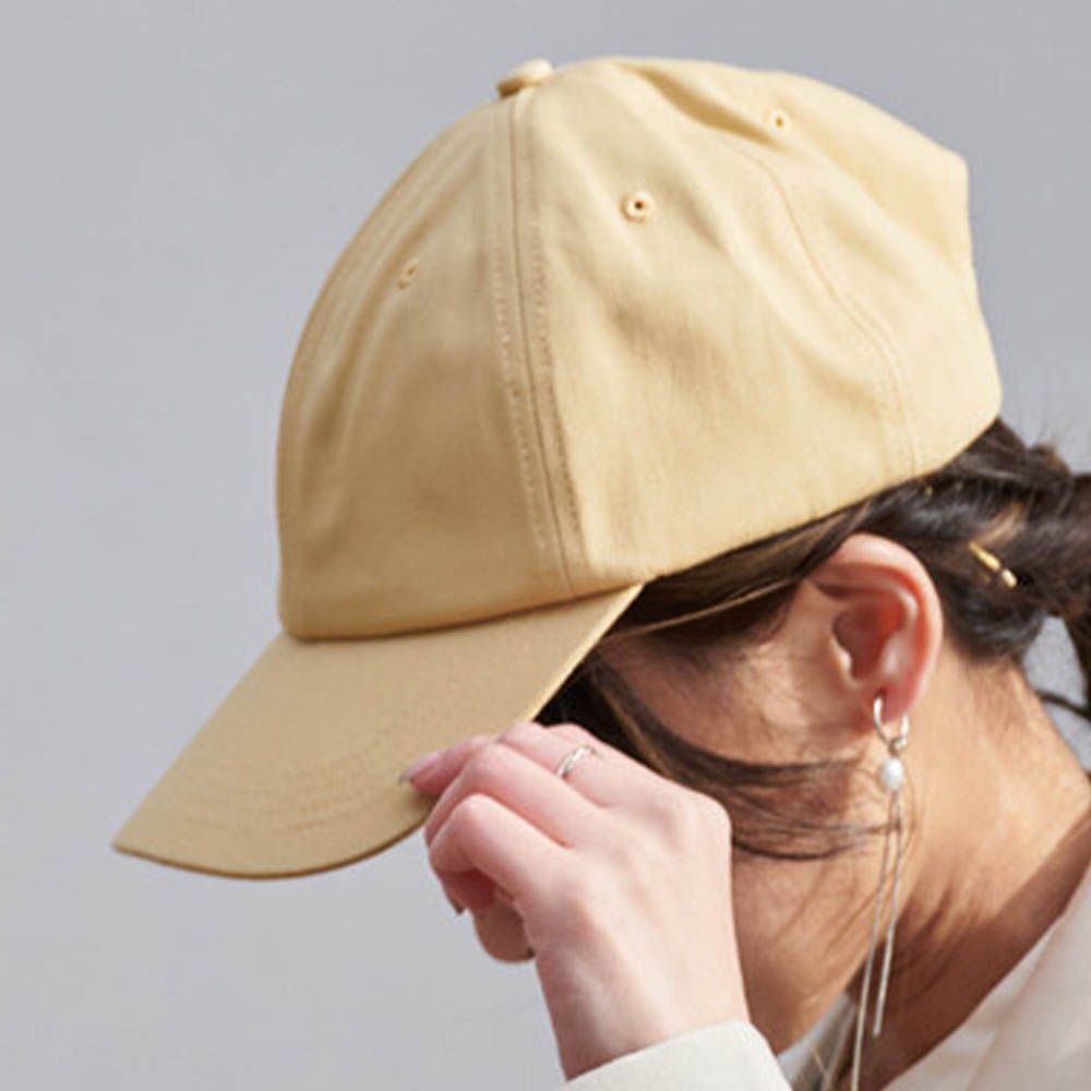 99.9%遮光接觸冷感深版鴨舌帽-米黃