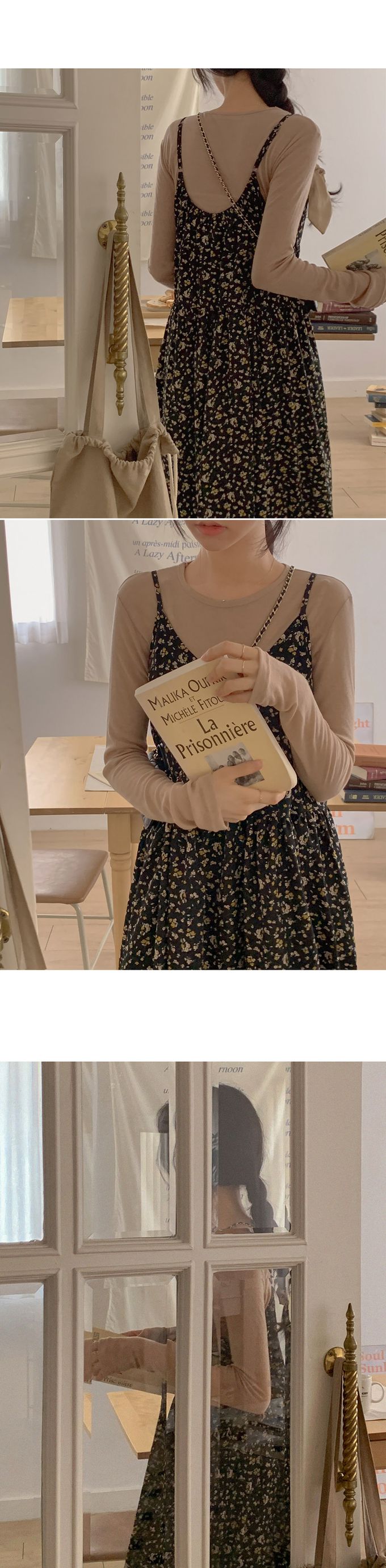 韓國女裝代購 - 搭配必備！極簡薄透長袖上衣-拿鐵咖 (FREE)