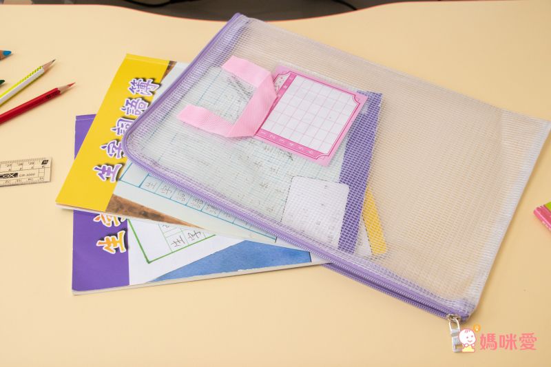 日本文具 SONIC - 方便收納聯絡袋-粉紅