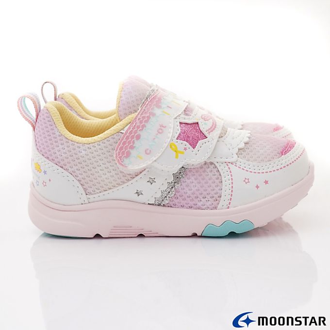 Moonstar日本月星 - 月星速洗樂系列-速乾機能童鞋款-CRC23318白粉(中小童段)-機能運動鞋-白粉