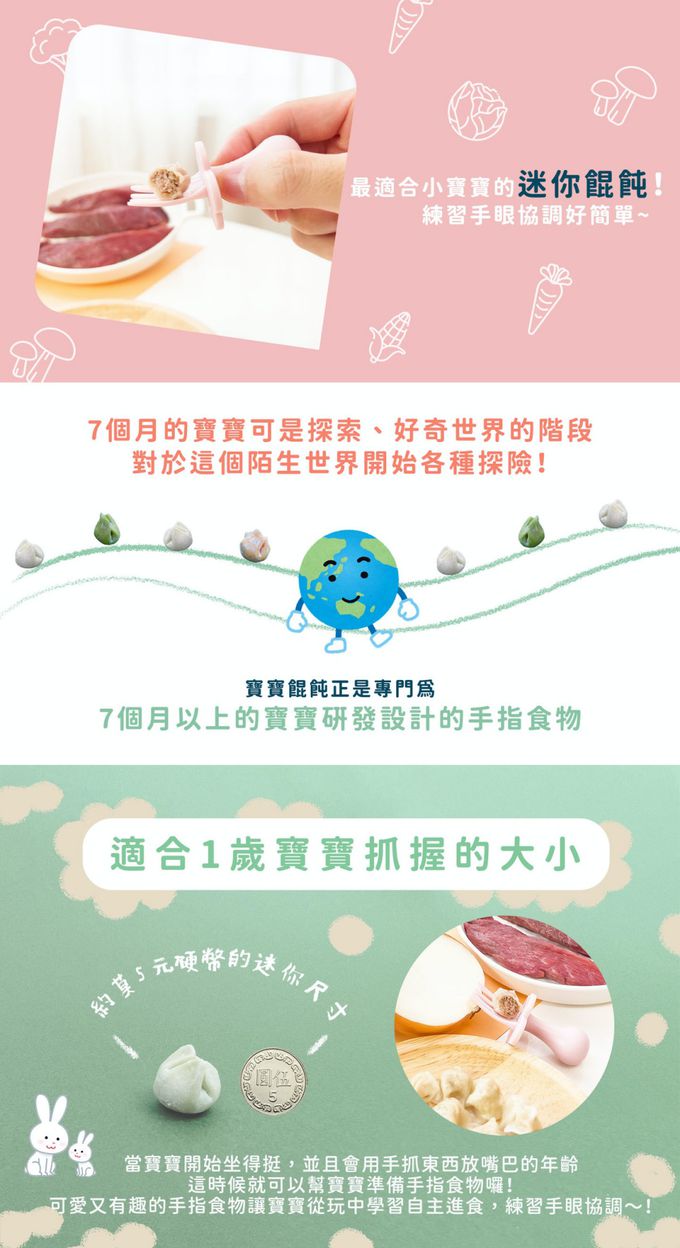 兔比媽咪廚房 - 寶寶餛飩-蔥香牛肉-(25顆/100顆)