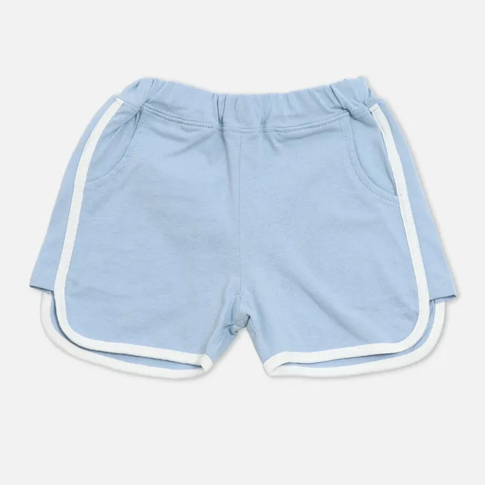 日本 Chil2 - 純棉運動風俏皮滾邊短褲-黑