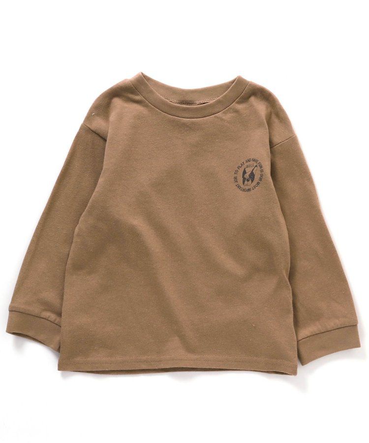 日本 BREEZE - 百搭舒適圓領薄長袖上衣-GO OUT-摩卡