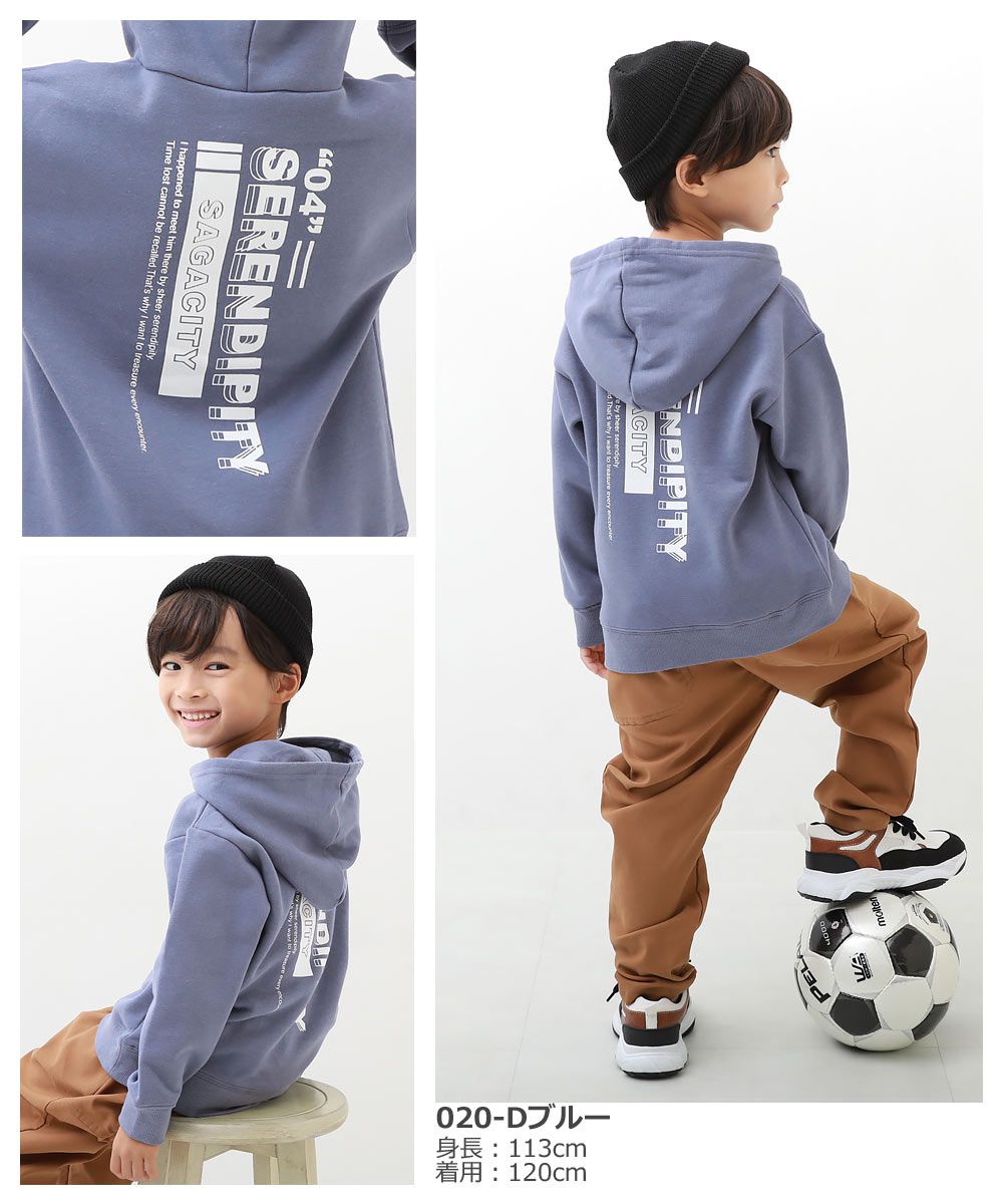 日本 devirock - 秋冬定番 印花長袖帽T-BROOKLYN-湖水綠