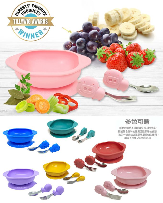 MARCUS＆MARCUS - 幼童握握學習禮盒分裝保存盒組(握握禮盒+分裝盒)-黃長頸鹿