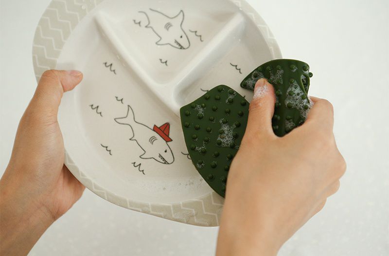 韓國 Daily Like - 矽膠洗碗刷(菜瓜布)-白雲 (15.1X10.3cm)