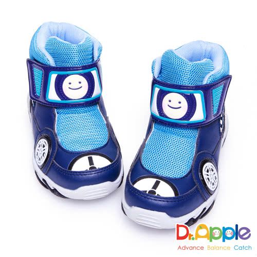 Dr. Apple - 機能童鞋_拉風急速賽車手中筒童靴-藍