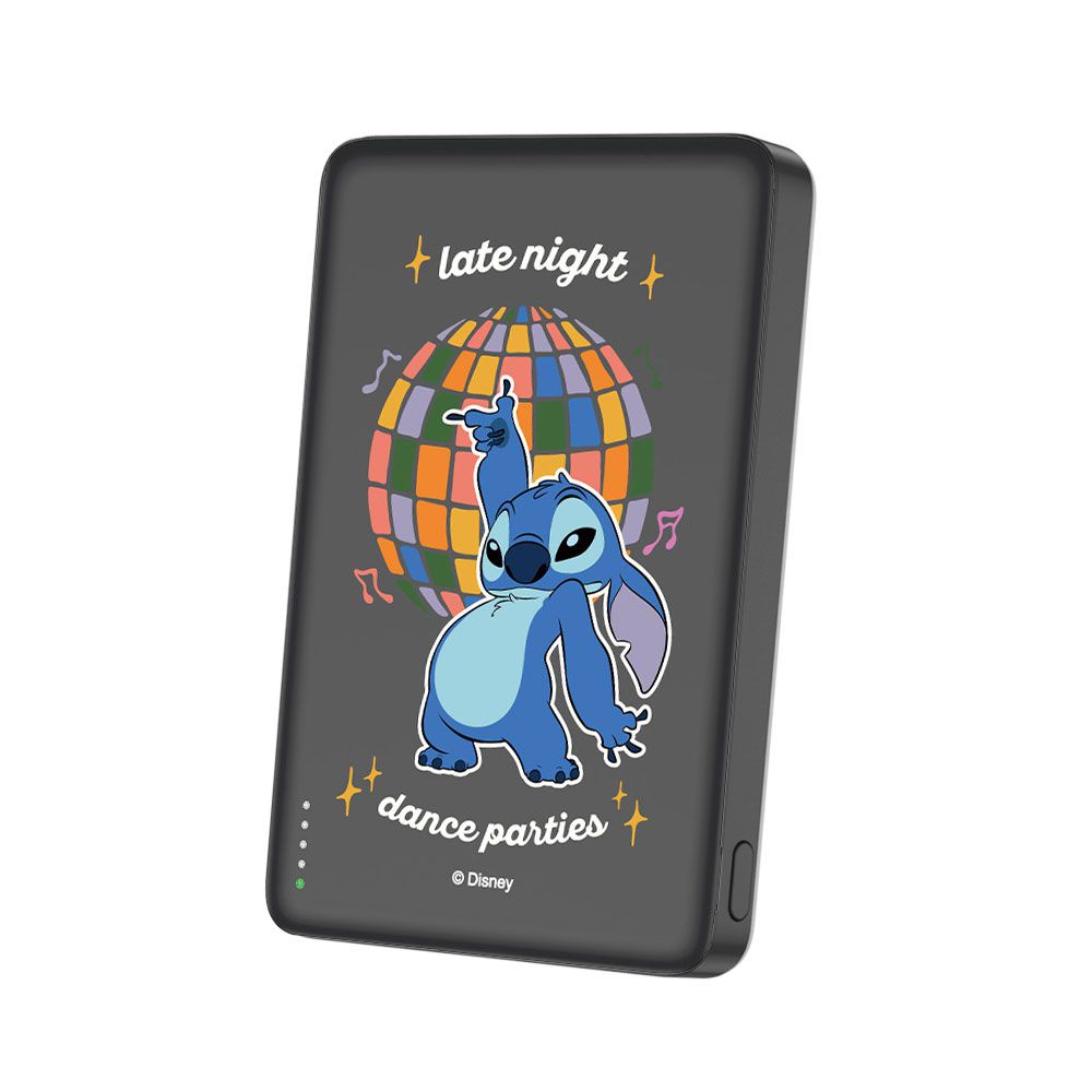 ✂附wh貼紙 迪士尼 20W PD超薄磁吸無線快充行動電源 10000mAh-迪斯可史迪奇