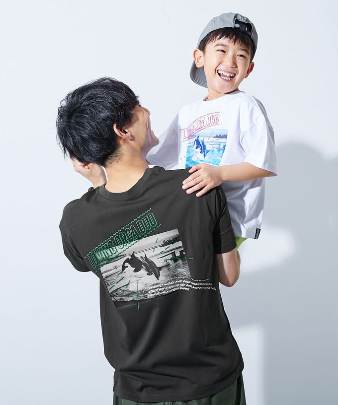 日本 devirock - 接觸涼感 抗UV變色短袖上衣(神戶水族館聯名）-企鵝-冰河綠