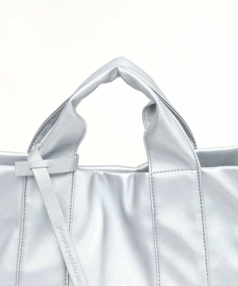 日本 COOCO - 簡約皮革方形手提托特包-天使白 (W33*H27*D14cm)