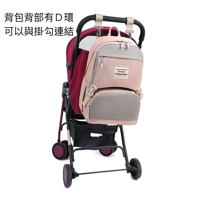 Heine 海恩 - Heine 海恩 WIN-256 撞色尼龍後背包 流行後背包 女包 媽媽包-象牙淺藍