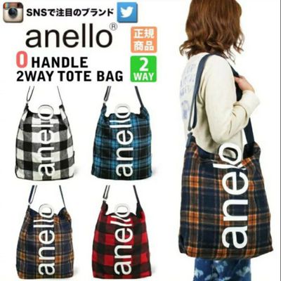 日本 Anello - O形環手柄單肩包側背包-英格蘭格紋-CA駝色