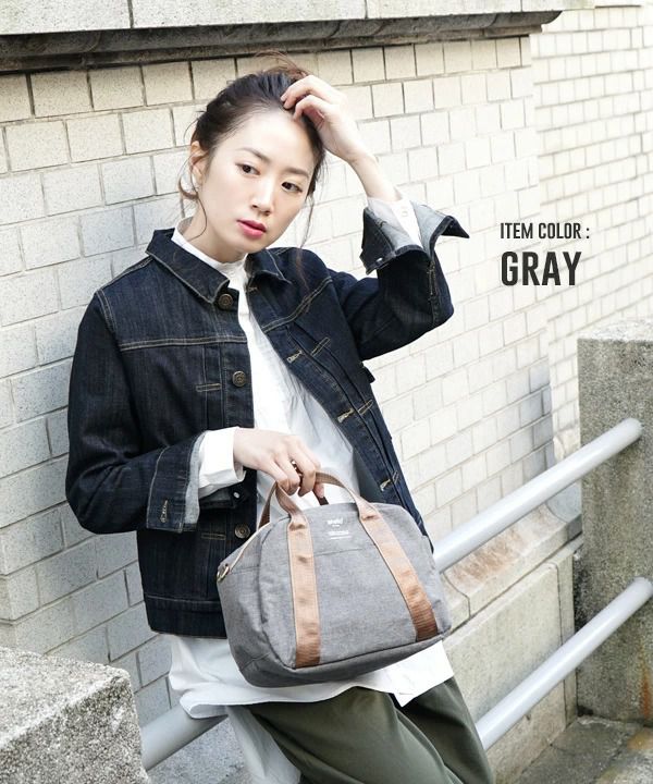 日本 Anello - 2way 10pocket 斜跨波士頓包-丹寧 (26cm×19cm×12cm)