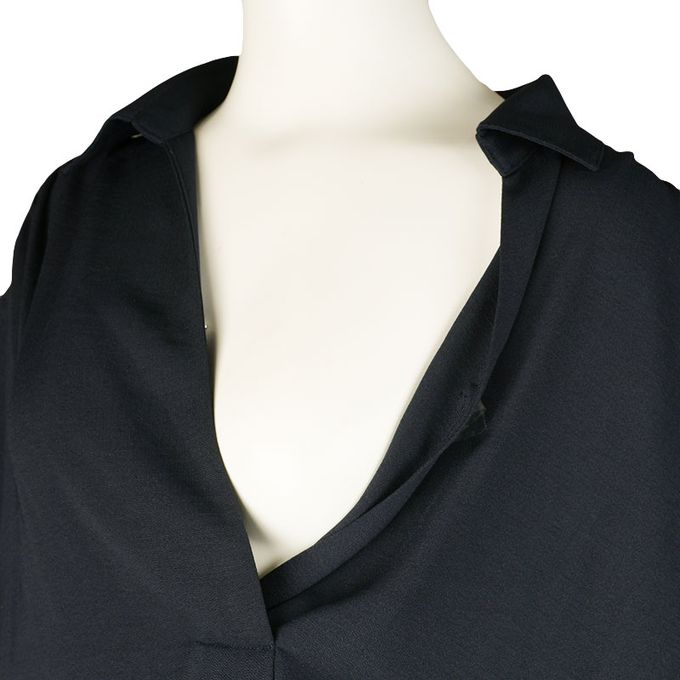 akachan honpo - 短袖襯衫洋裝-深藍色