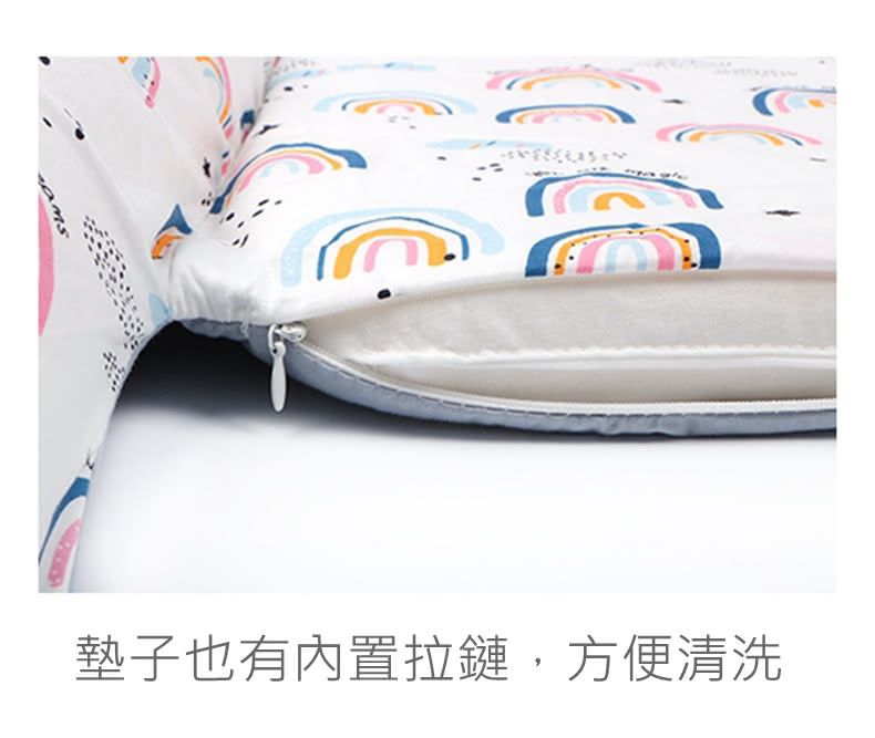 Tree Nest - 嬰兒床中床 頂級純棉(可機洗可烘乾)-繽紛彩虹