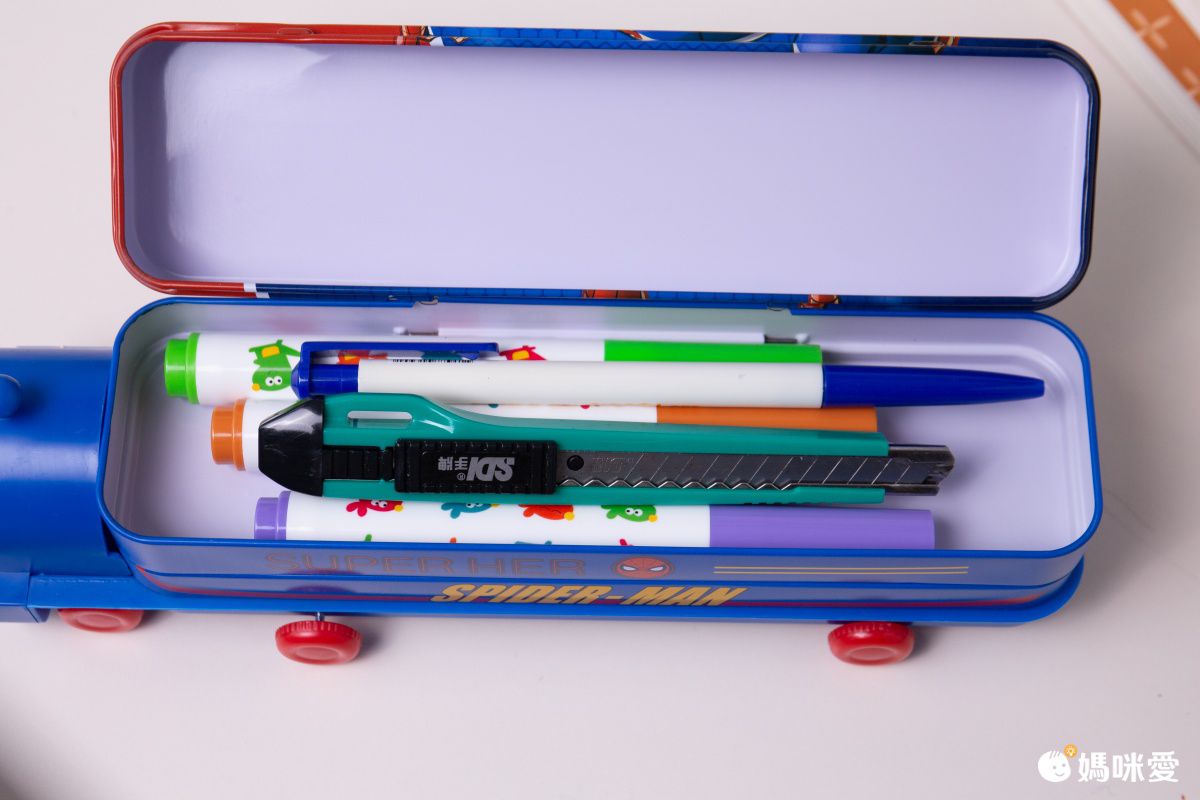 立體雙層火車鉛筆盒-卡通人物冰雪奇緣-紫色