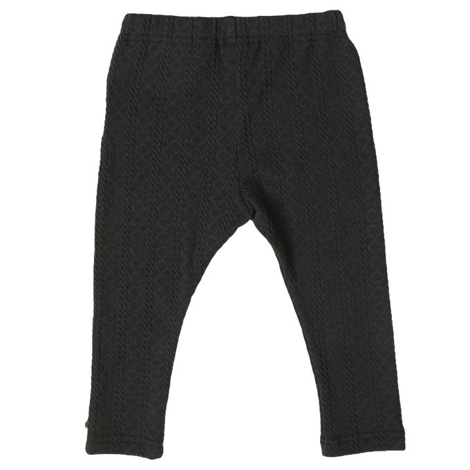 akachan honpo - 10分緹花內搭褲-黑色