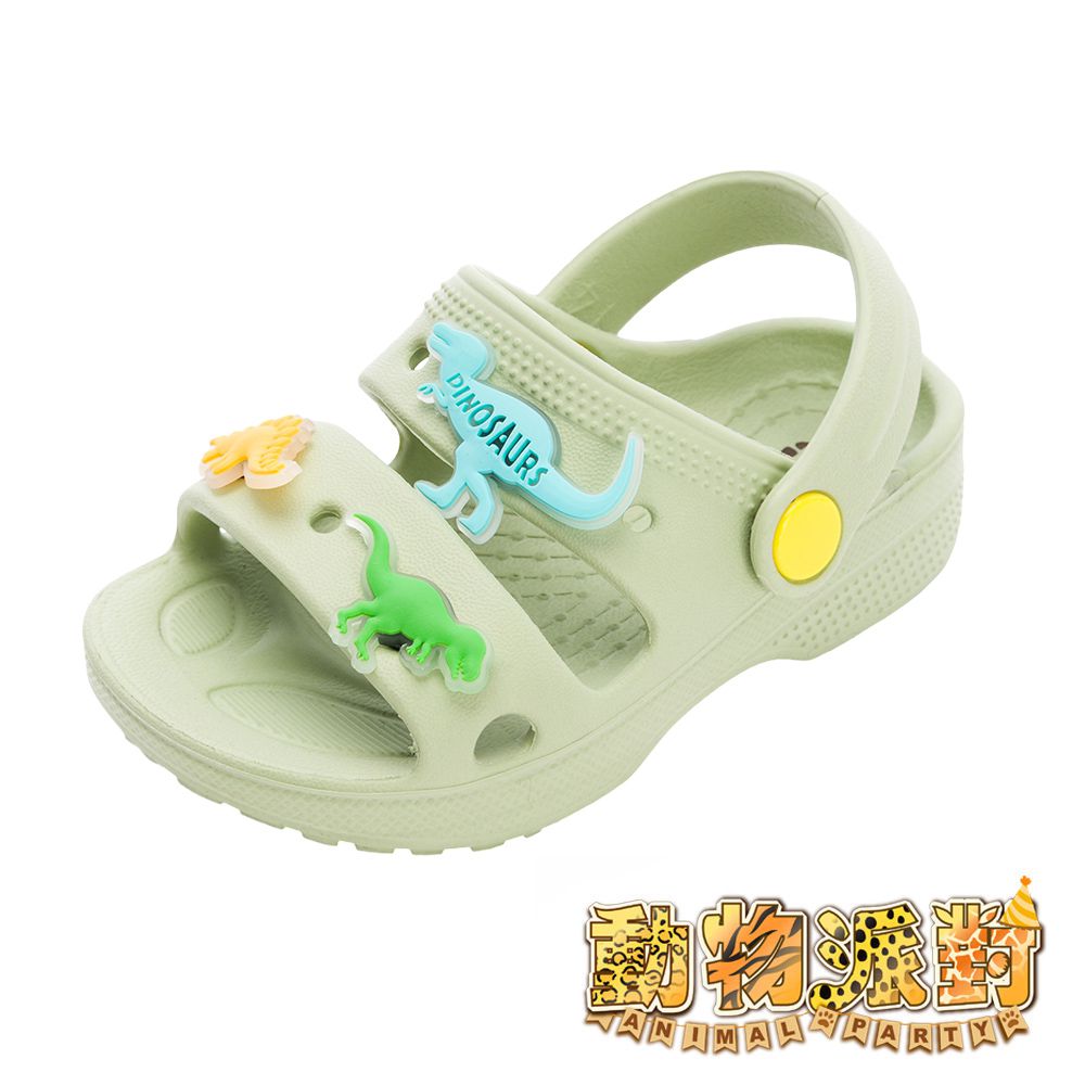 動物派對 童鞋 休閒涼鞋 ASKT40065-輕量防水，舒適行走-綠-(寶寶小童段)