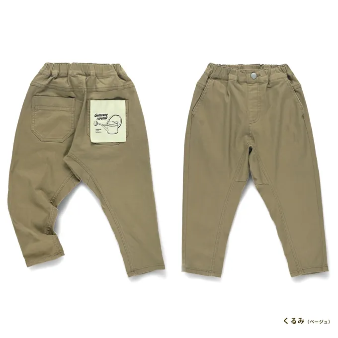 日本 BRANSHES - 大好評彈性百搭錐形長褲-素色-草綠