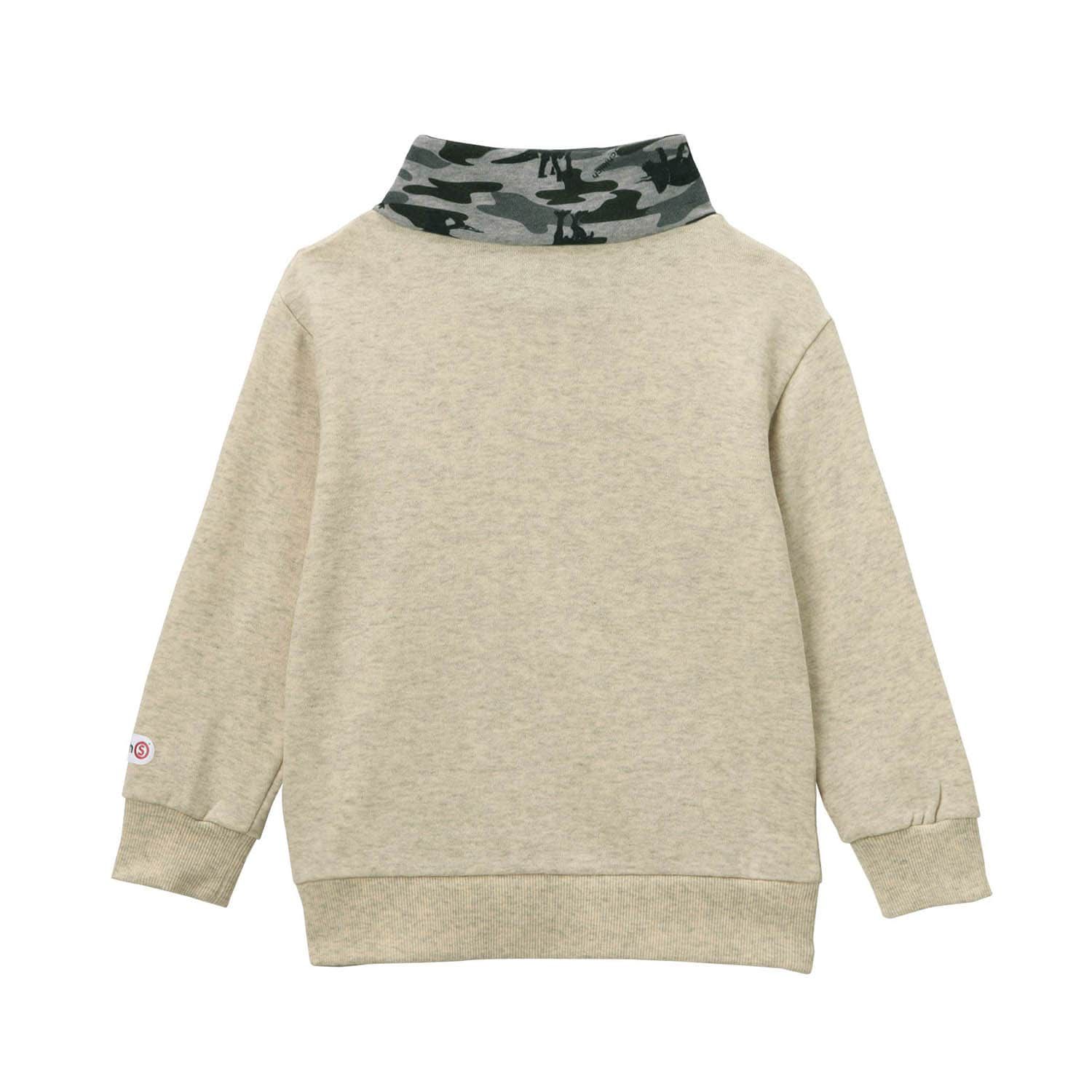 日本千趣會 - Schleich 防風領裏毛印花長袖上衣-恐龍世界-灰黑x迷彩