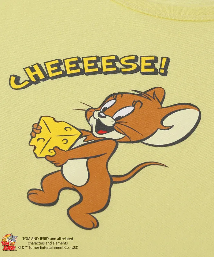 日本 COCA - 聯名款卡通印花短袖上衣-傑利鼠-淺藍