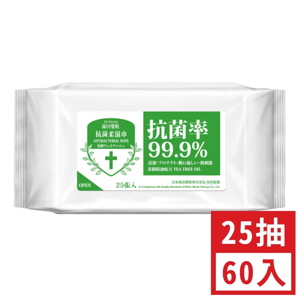 DR.JOU 森田藥粧 - 抗菌防護柔濕巾 (25入/包x60)