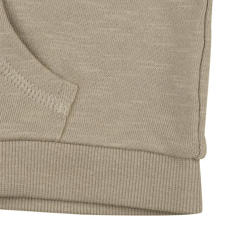 akachan honpo - 連帽外套 粗節紗-毛圈內裡-咖啡色