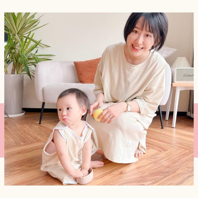 YOUrs - 棉甜連身哺乳裙-桔梗紫 (F碼)