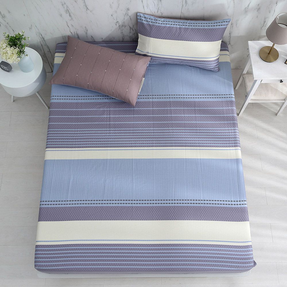 雙人床包枕套組 100%精梳棉 純棉-查恩