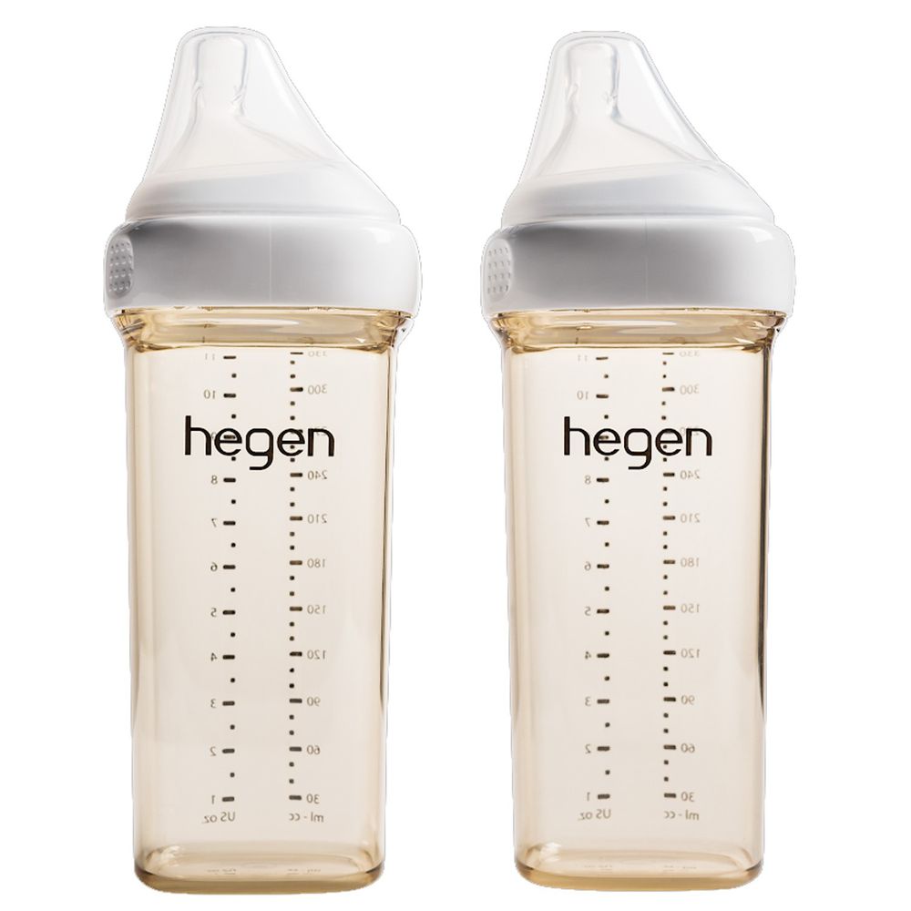 hegen - 金色奇蹟PPSU多功能方圓型寬口奶瓶-雙瓶組-330ml