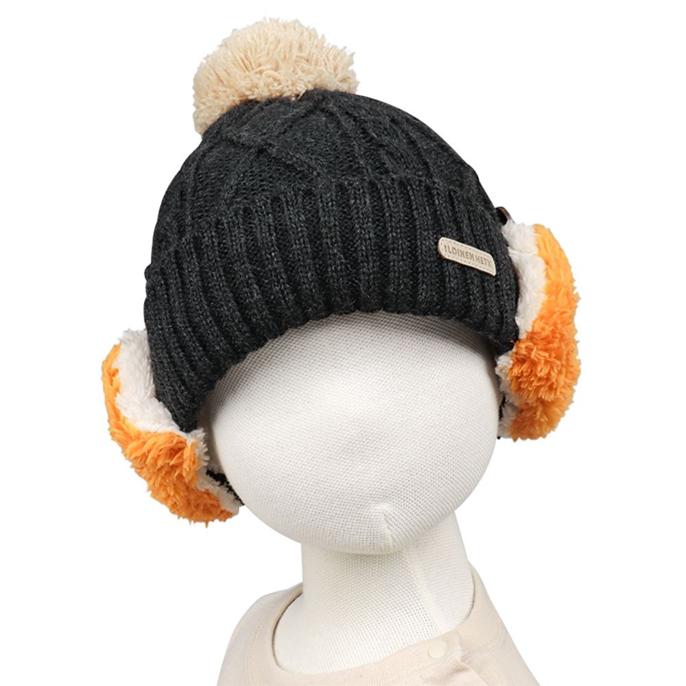 冬帽 內裡刷毛-附耳罩-黑色