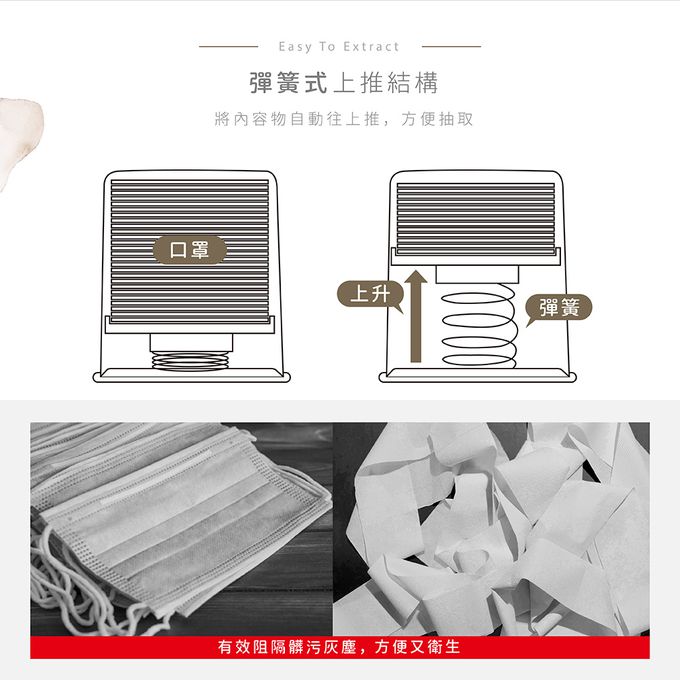 收納王妃 - 三麗鷗Sanrio【美樂蒂】50入口罩收納盒 衛生紙盒 濕紙巾盒 塑膠收納 內建彈簧自動向上