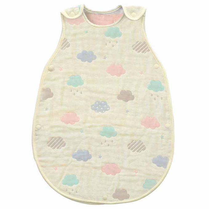 akachan honpo - 0歲起即可使用6層棉紗防踢被-象牙白色 (80cm)