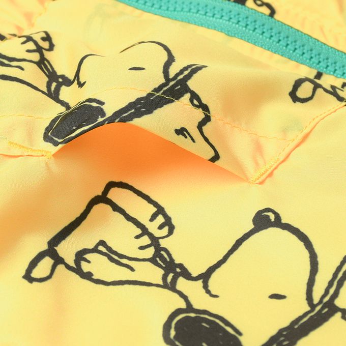 akachan honpo - 內裡刷毛夾克-史努比-黃色